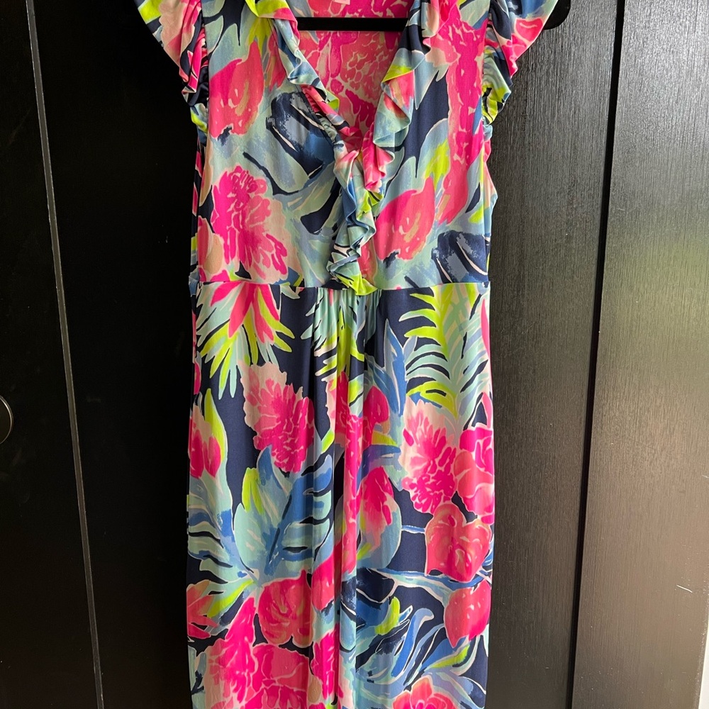 Lilly Pulitzer Pink and Blue Floral Dress
